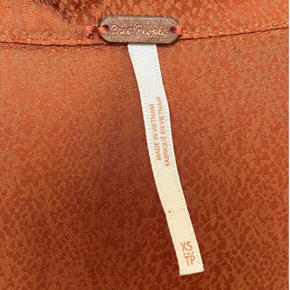 Free People Simone Notch Lapel Mini Dress in Cinnaber  Size X-Small - Picture 7 of 7